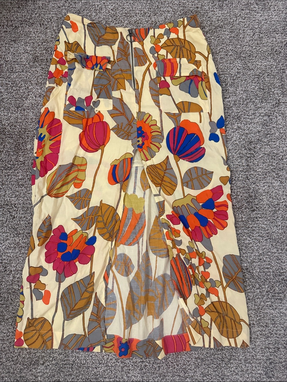 Free People Floral Midi Skirt